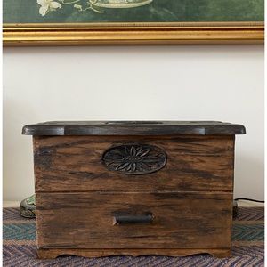 Vintage Lerner NY Faux Wood Sewing Box